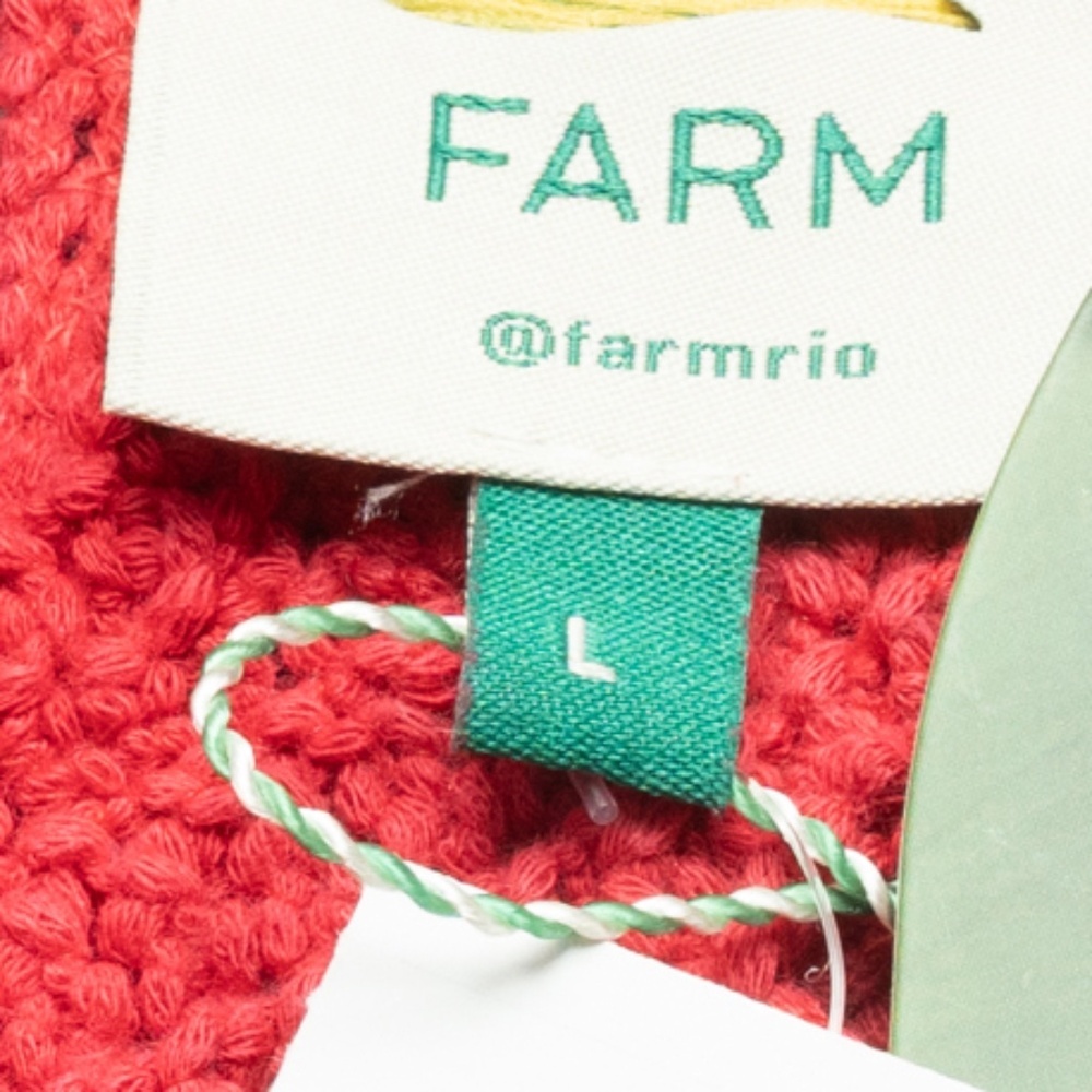 Farm Rio. Long Sleeve Lace Knit Midi Dress. - Picture 4 of 12